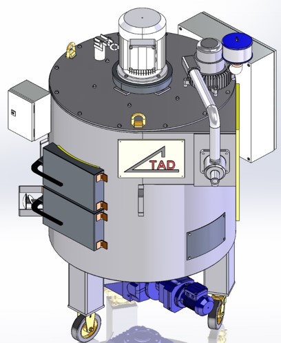 Mobile/movable 2-tier rotary hearth oven with air circulation
